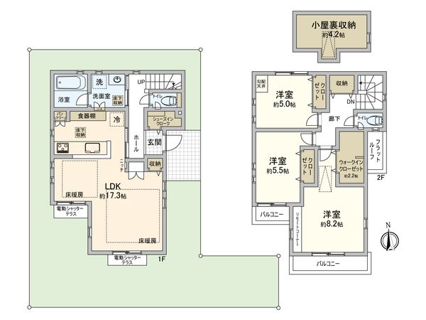 国分寺市西町5丁目 K号棟 間取図(平面図) 国分寺市西町5丁目 K号棟 間取図(平面図)