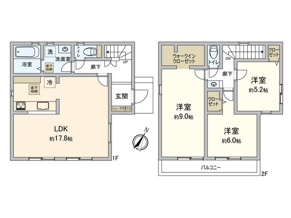 国分寺市西町5丁目 10号棟 間取図(平面図) 国分寺市西町5丁目 10号棟 間取図(平面図)