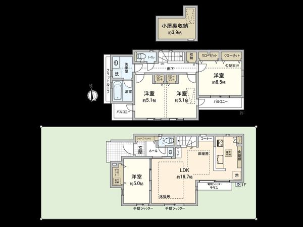 国分寺市新町1丁目 D号棟 間取図(平面図) 国分寺市新町1丁目 D号棟 間取図(平面図)
