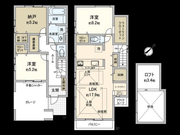 国分寺市日吉町2丁目 新築1号棟 間取図(平面図) 国分寺市日吉町2丁目 新築1号棟 間取図(平面図)