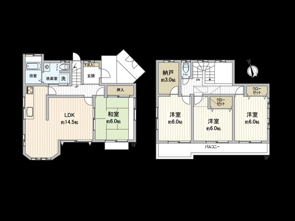 国立市泉3丁目 間取図(平面図) 国立市泉3丁目 間取図(平面図)