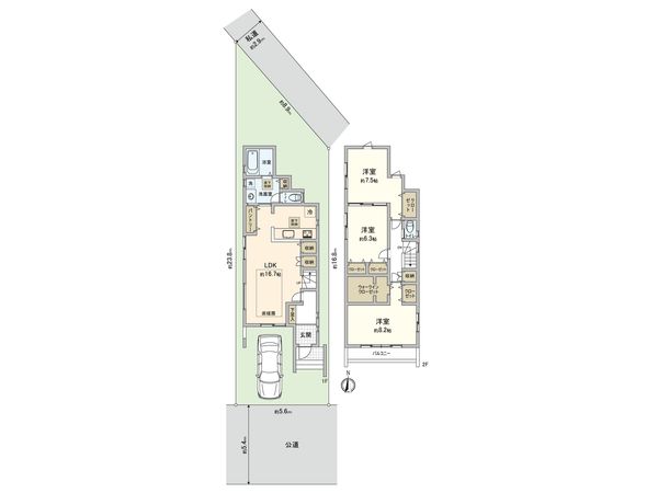 国立市東1丁目 間取図(平面図) 国立市東1丁目 間取図(平面図)