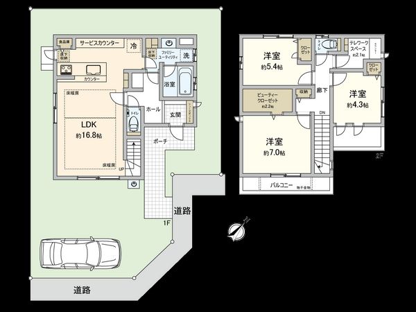 国分寺市戸倉3丁目 4号棟 間取図(平面図) 国分寺市戸倉3丁目 4号棟 間取図(平面図)