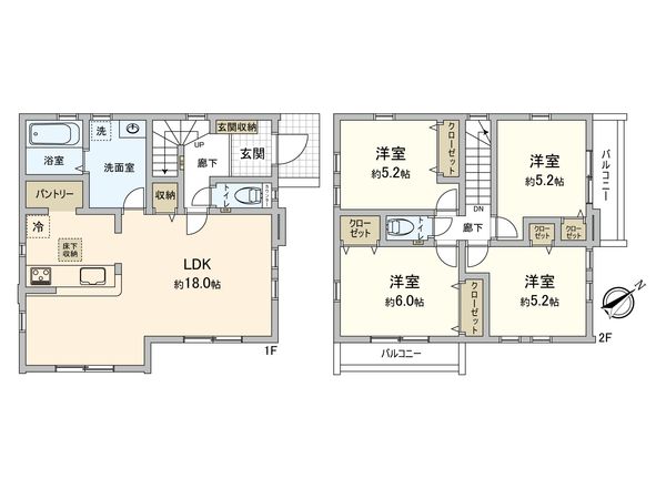 国立市泉3丁目 新築戸建 間取図(平面図) 国立市泉3丁目 新築戸建 間取図(平面図)