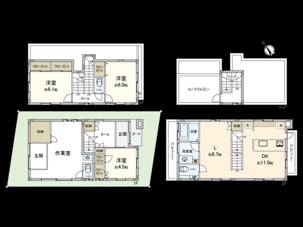 国立市谷保4丁目 間取図(平面図) 国立市谷保4丁目 間取図(平面図)