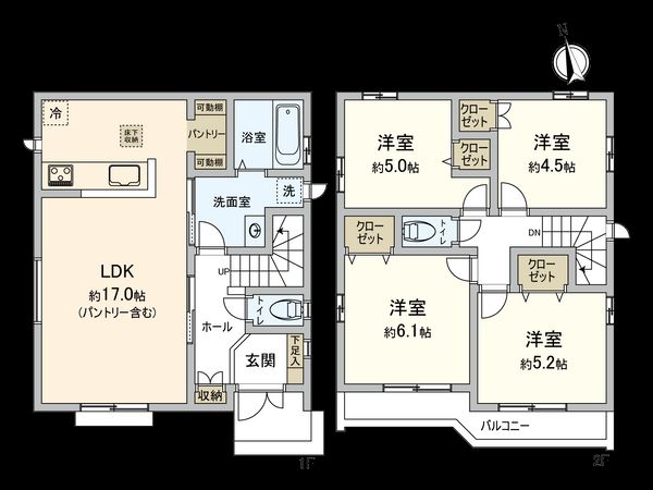 国分寺市新町1丁目 C号棟 間取図(平面図) 国分寺市新町1丁目 C号棟 間取図(平面図)