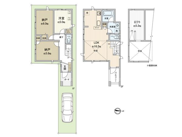 国立市西1丁目 C号棟 間取図(平面図) 国立市西1丁目 C号棟 間取図(平面図)