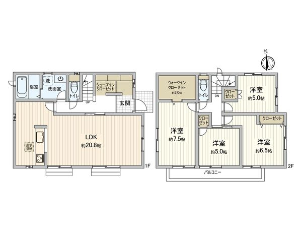 国分寺市新町3丁目 間取図(平面図) 国分寺市新町3丁目 間取図(平面図)