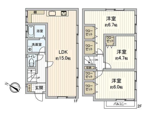 国分寺市戸倉4丁目 戸建 間取図(平面図) 国分寺市戸倉4丁目 戸建 間取図(平面図)