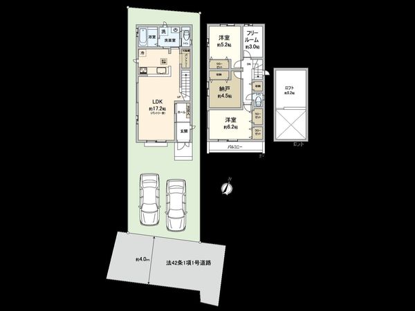国分寺市高木町3丁目 新築戸建 間取図(平面図) 国分寺市高木町3丁目 新築戸建 間取図(平面図)