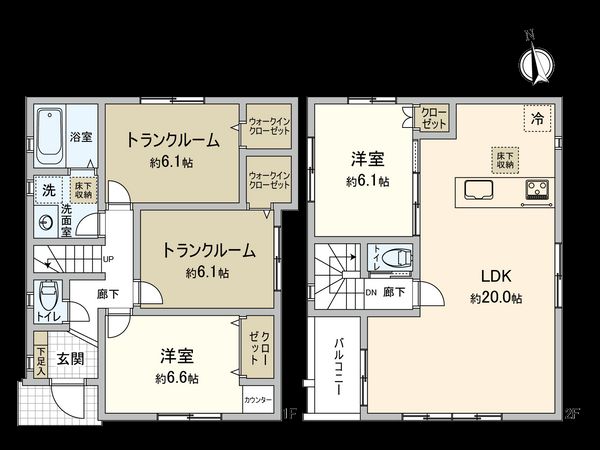 国分寺市新町1丁目 1号棟 間取図(平面図) 国分寺市新町1丁目 1号棟 間取図(平面図)