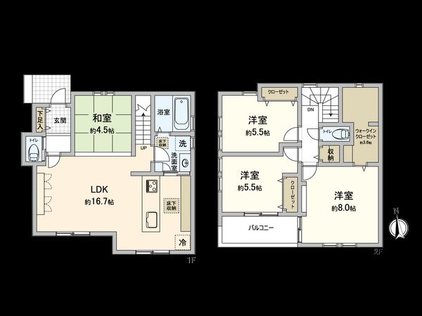 府中市北山町3丁目 間取図(平面図) 府中市北山町3丁目 間取図(平面図)