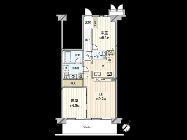 メイツ国立ガーデン ノースコート 間取図(平面図)