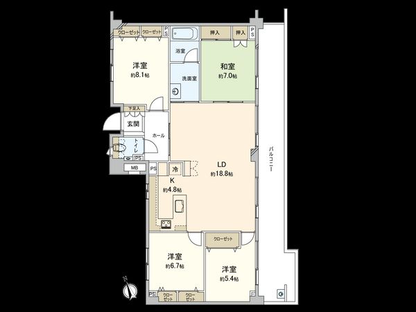 パンテオン西国分寺 間取図(平面図)