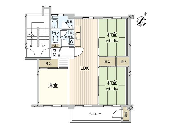 けやき台団地 38号棟 間取図(平面図) けやき台団地 38号棟 間取図(平面図)