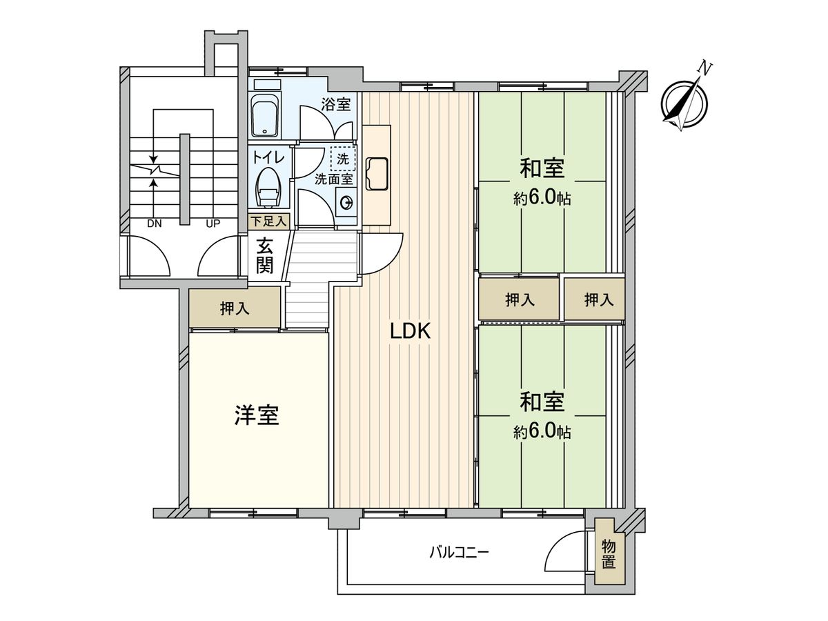 けやき台団地 38号棟 間取図(平面図) 間取図(平面図)