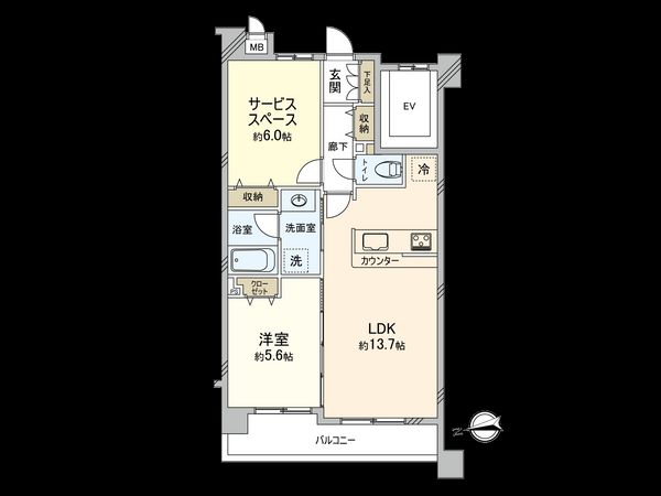 ベルジュール国立谷保Ⅱ 間取図(平面図)