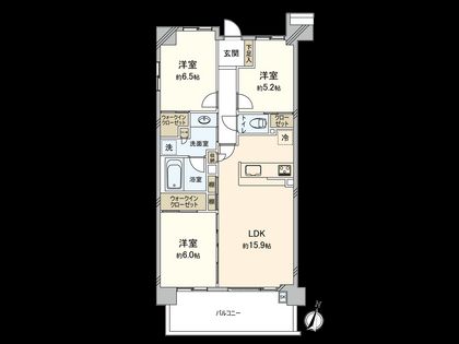BELISTA国立 間取図(平面図)