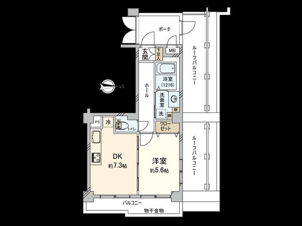 ベルジュール国立西 間取図(平面図) 間取図(平面図)
