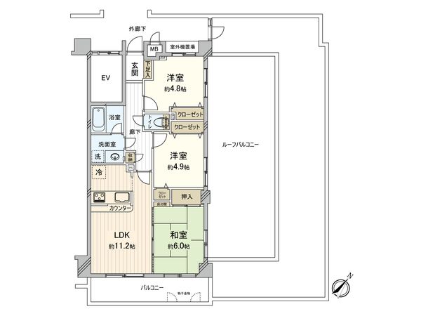 リーベスト国立 間取図(平面図) 間取図(平面図)