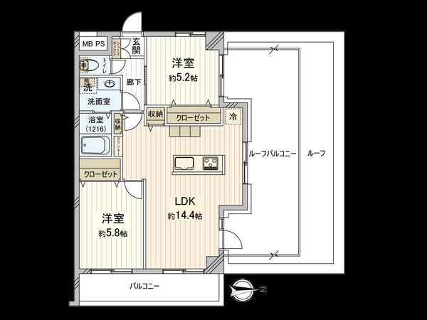 ライオンズマンション国立第8 間取図(平面図) 間取図(平面図)