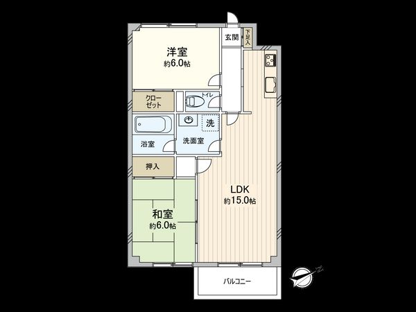 明星マンション国立 間取図(平面図) 間取図(平面図)