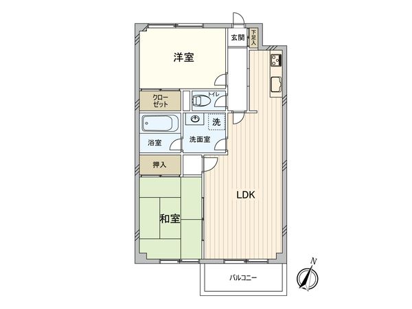 明星マンション国立 間取図(平面図) 明星マンション国立 間取図(平面図)