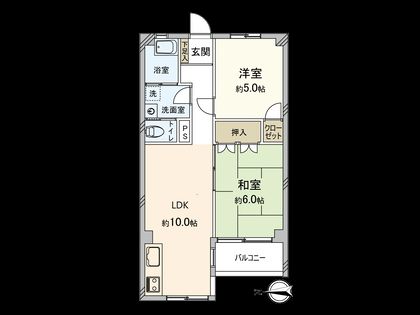 イトーピア国立マンション 間取図(平面図)
