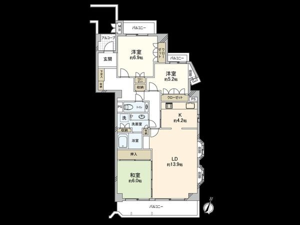 国立スカイマンション 間取図(平面図) 間取図(平面図)