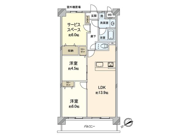 ベルジュール国立谷保 間取図(平面図) ベルジュール国立谷保 間取図(平面図)