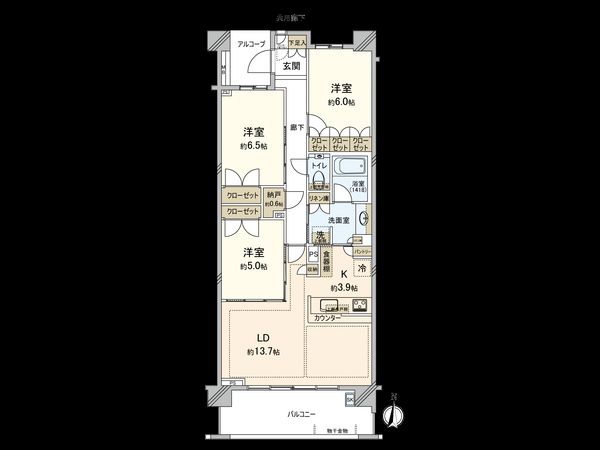 パークシティ国分寺 間取図(平面図) パークシティ国分寺 間取図(平面図)