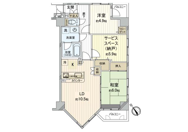 マイキャッスル国立 間取図(平面図) マイキャッスル国立 間取図(平面図)