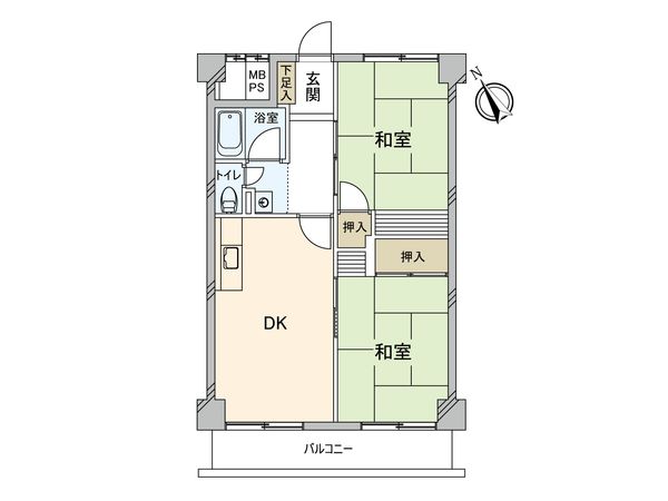 グリーンコーポ国立 間取図(平面図)