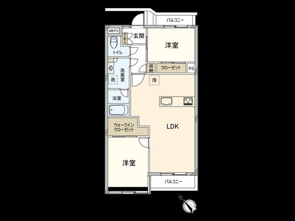 ライオンズマンション国立第3 間取図(平面図)