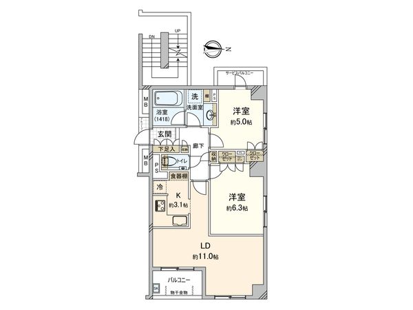 メゾンヴェール国立さくら通り 間取図(平面図) メゾンヴェール国立さくら通り 間取図(平面図)
