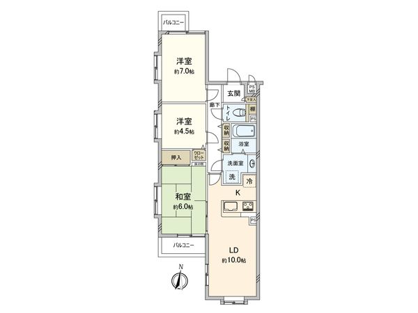 セザール第二国立 間取図(平面図) セザール第二国立 間取図(平面図)
