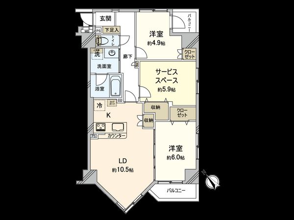 マイキャッスル国立 間取図(平面図) マイキャッスル国立 間取図(平面図)