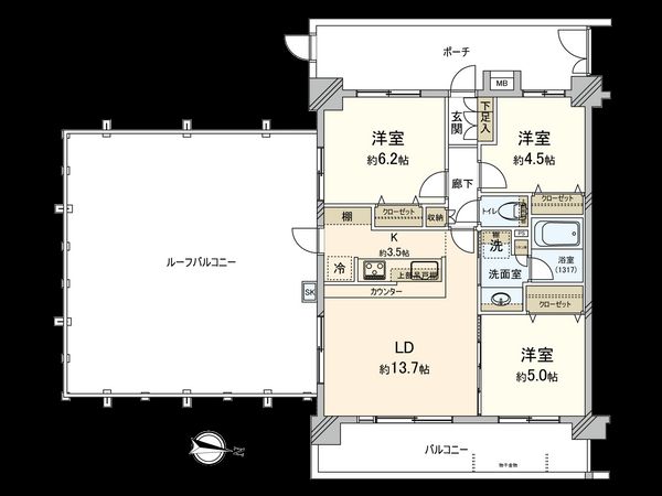 ネクステージ国立Ⅴ 間取図(平面図) ネクステージ国立Ⅴ 間取図(平面図)