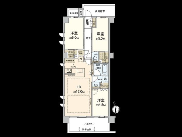 サンクレイドル国立Ⅱ 間取図(平面図) サンクレイドル国立Ⅱ 間取図(平面図)