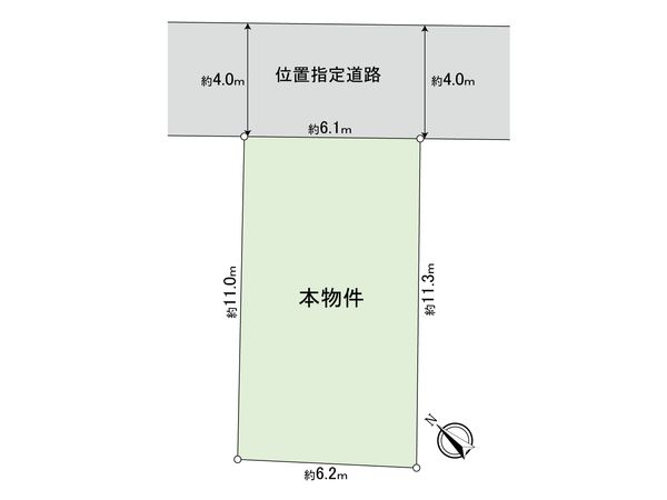 調布市西つつじケ丘4丁目 土地 区画図