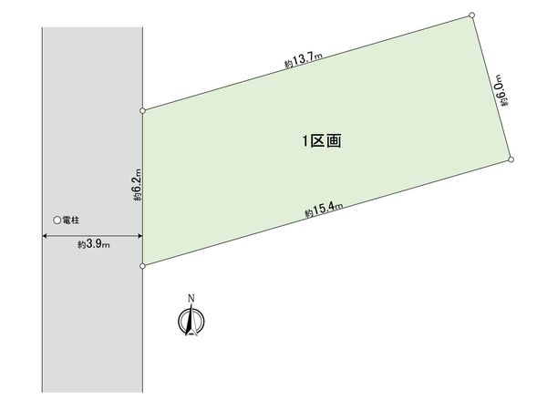 小金井市前原町3丁目 土地 1区画 区画図 小金井市前原町3丁目 土地 1区画 区画図