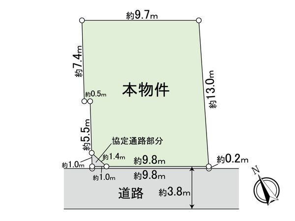 武蔵野市吉祥寺北町5丁目 土地 区画図 武蔵野市吉祥寺北町5丁目 土地 区画図