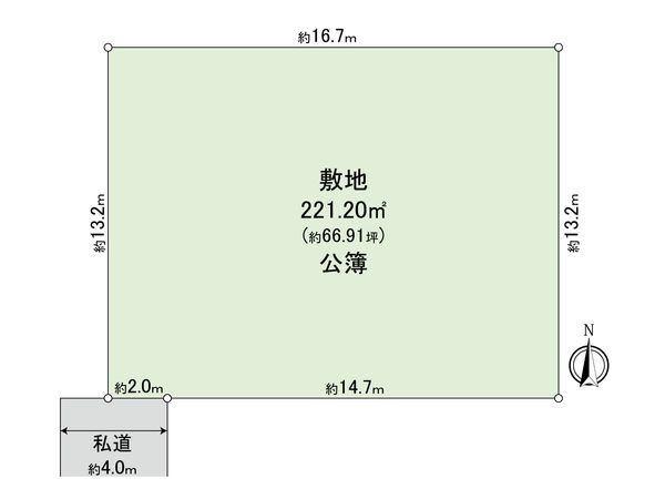 小金井市中町2丁目 土地 区画図