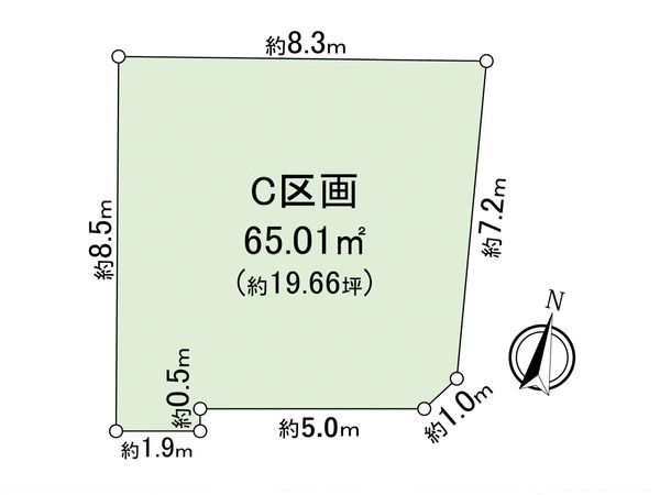 東大和市向原6丁目 土地 C区画 区画図