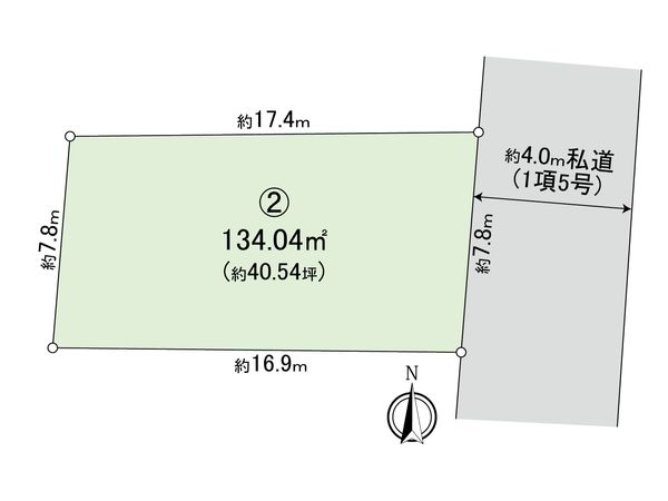 小金井市緑町3丁目 土地 2区画 区画図 区画図