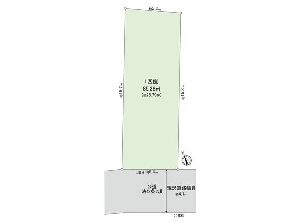 小金井市前原町1丁目 土地 1区画 区画図