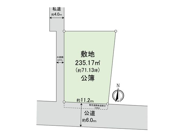 小金井市貫井南町4丁目 土地 区画図 小金井市貫井南町4丁目 土地 区画図