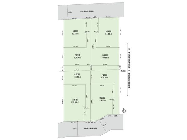 小金井市貫井南町1丁目 土地 D区画 全体区画図