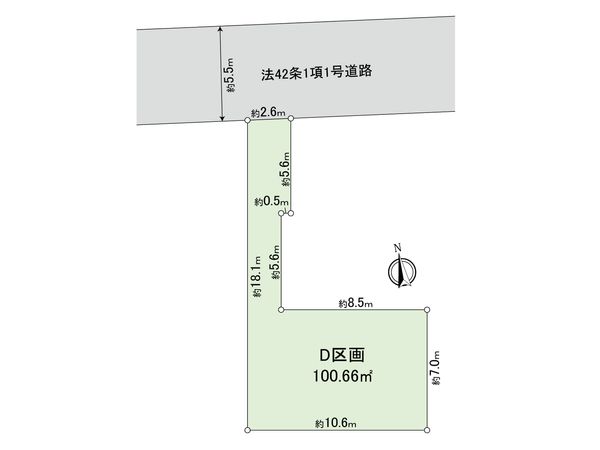 小金井市貫井南町1丁目 土地 D区画 区画図