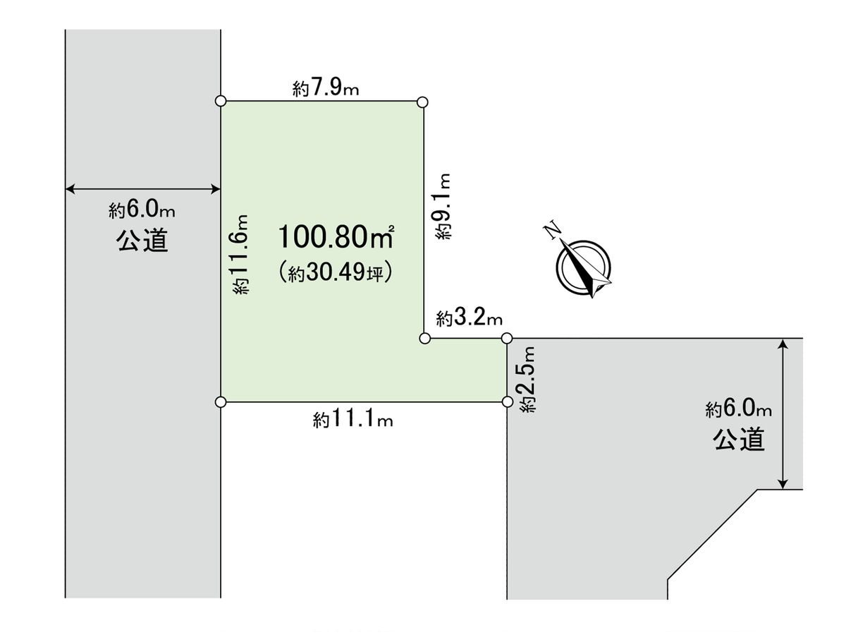 新座市野火止6丁目 土地 区画図 区画図